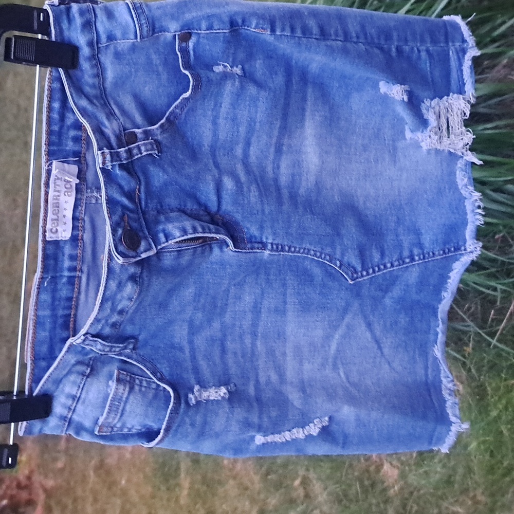 Celebrity Ace Stretchy Denim Blue Skirt